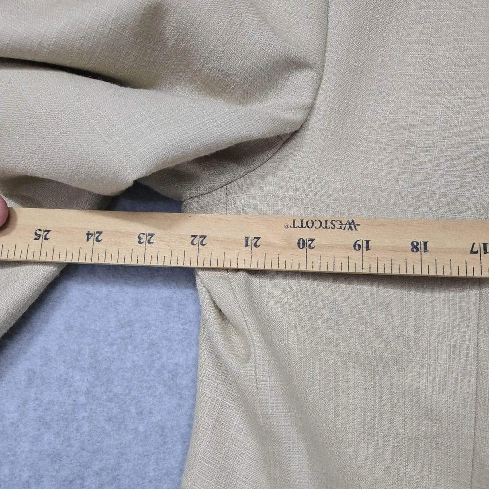 Ralph Lauren Blazer Mens 44‎ Long Beige Linen Silk Blend Black Label Sport Coat